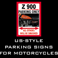 US-style parking signs for motorcycles